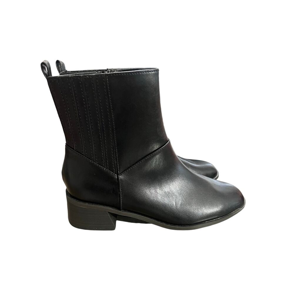 Universal Thread Faux Leather Low Block Ankle Boots Size 11
